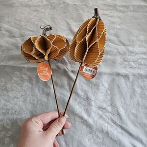 New 9" Orange Paper Pumpkin Picks by Ashland